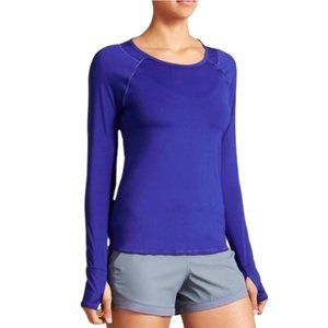Athleta Exhilaration Tech Long Sleeve Size‎ XS Blue Purple